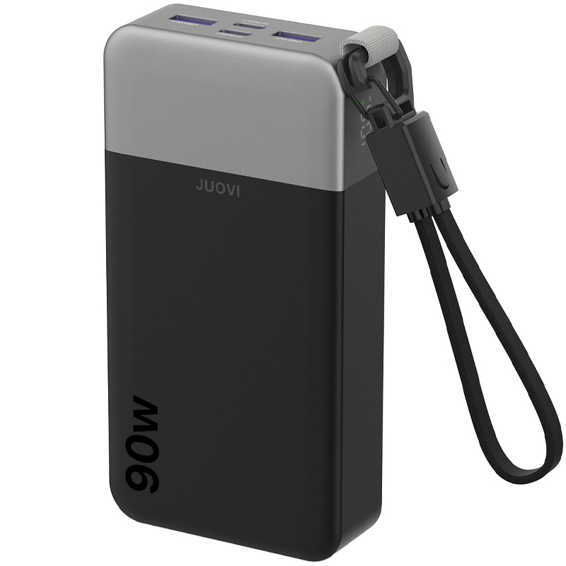 Laptop Lock Cable - JUOVI 90W 20000mAh ポータブル充電器、ノートパソコン用パワーバンク、USB-Cケーブル付き、TSA承認済み急速充電バッテリーパック、ノートパソコン、MacBook、Dell XPS、iPhone 17/16/15/14/13シリーズ、Samsung
