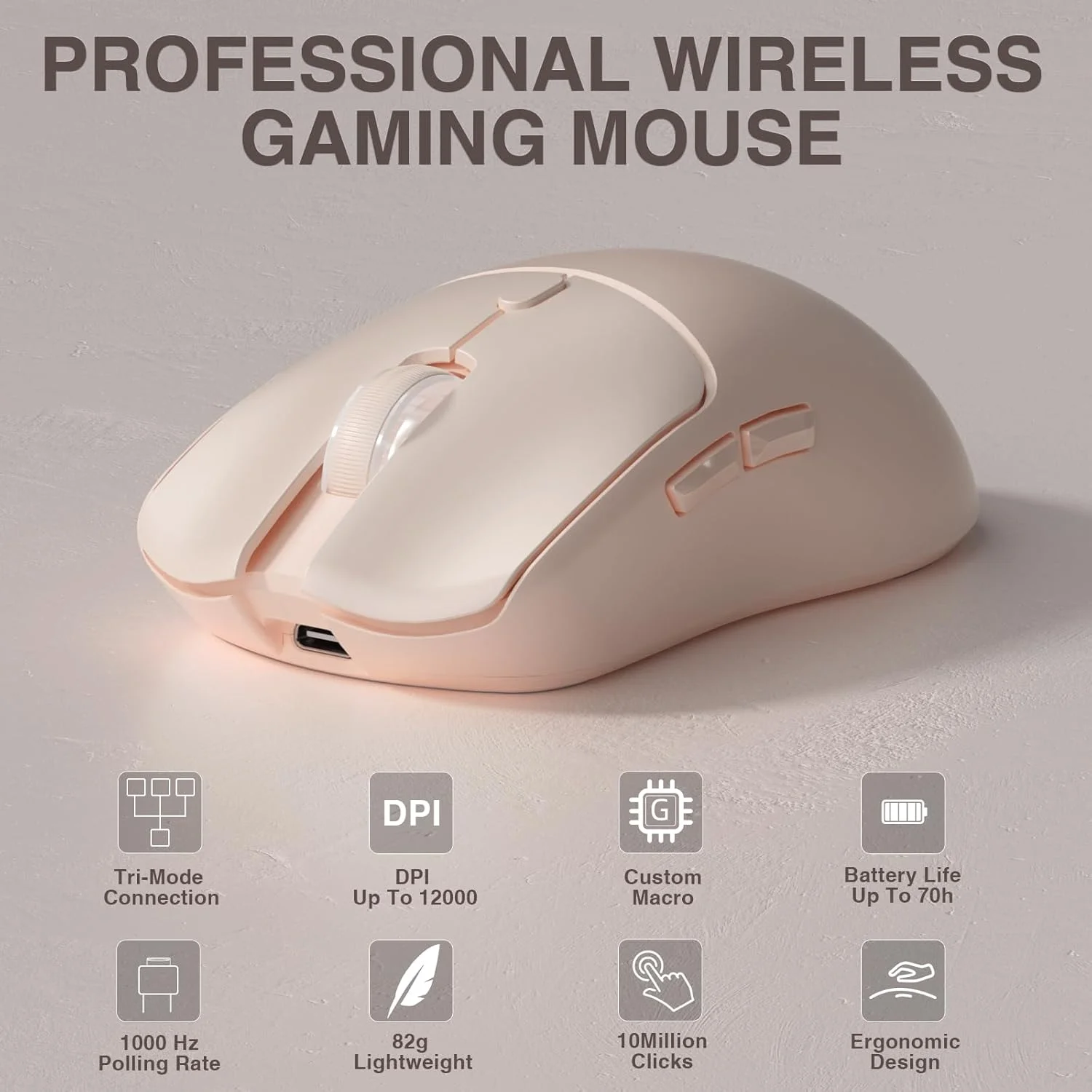 Laptop Accessories Gaming - AULA SC580X トライモードワイヤレスゲーミングマウス 12000DPI PAW3325 500mAh