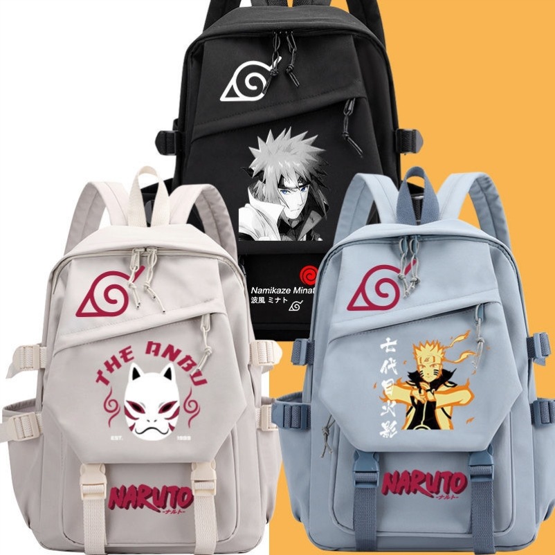 Laptop Accessories For Students - ナルトサスケカカシアニメバックパック男の子女の子学生用漫画ラップトップバッグ旅行アウトドアスクールバッグギフト