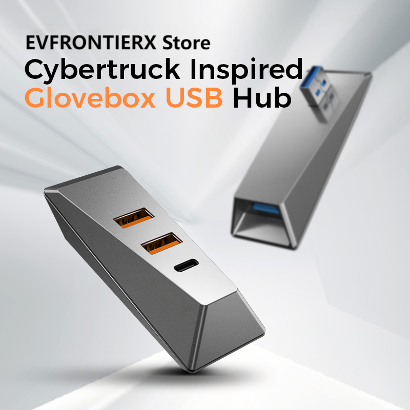 Usb C Docking Hub - テスラ モデル3 ハイランド/Y ジュニパー/YL用 グローブボックス データハブ。グローブボックスに取り付け可能なドッキングステーション。4ポートUSB
