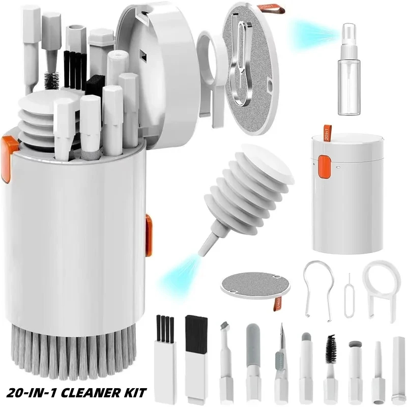 Laptop Accessories Headphones - 20 in 1デジタルカメラBluetoothヘッドセット携帯電話ラップトップキーボードクリーニングツールセットクリーニングブラシクリーニングペンAirpods Pro用