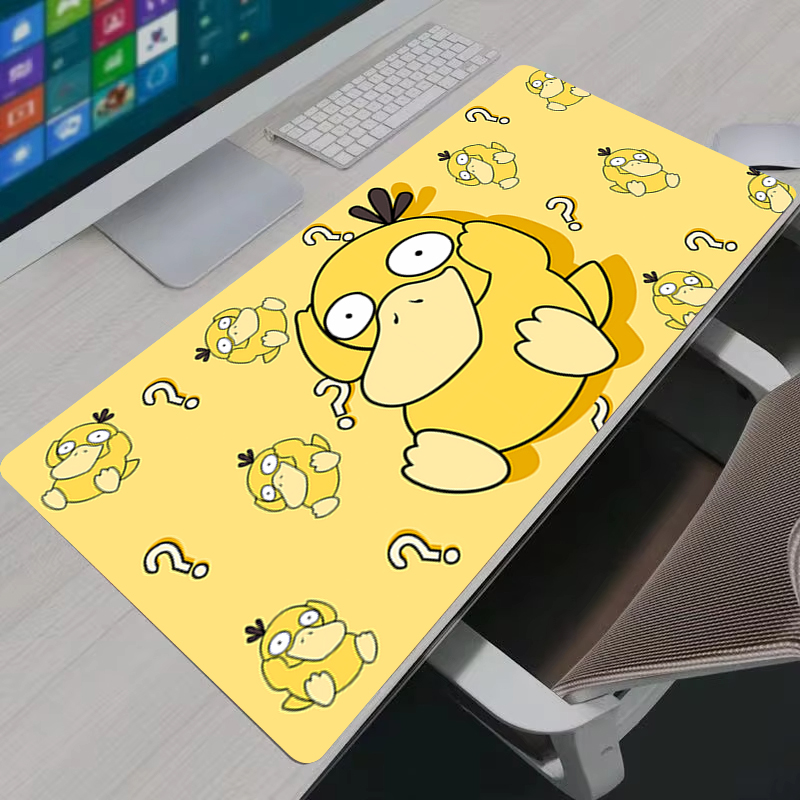Laptop Accessories For Gaming - マウスパッドアニメ P-ポケモン Psyduck XXL 大型ゲーミングマウスパッドノンスリップラバーデスクマットラップトップ PC
