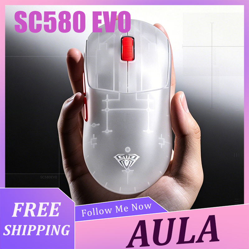 Laptop Accessories Gaming - AULA SC580 EVO マウス 軽量ワイヤレス トライモードマウス