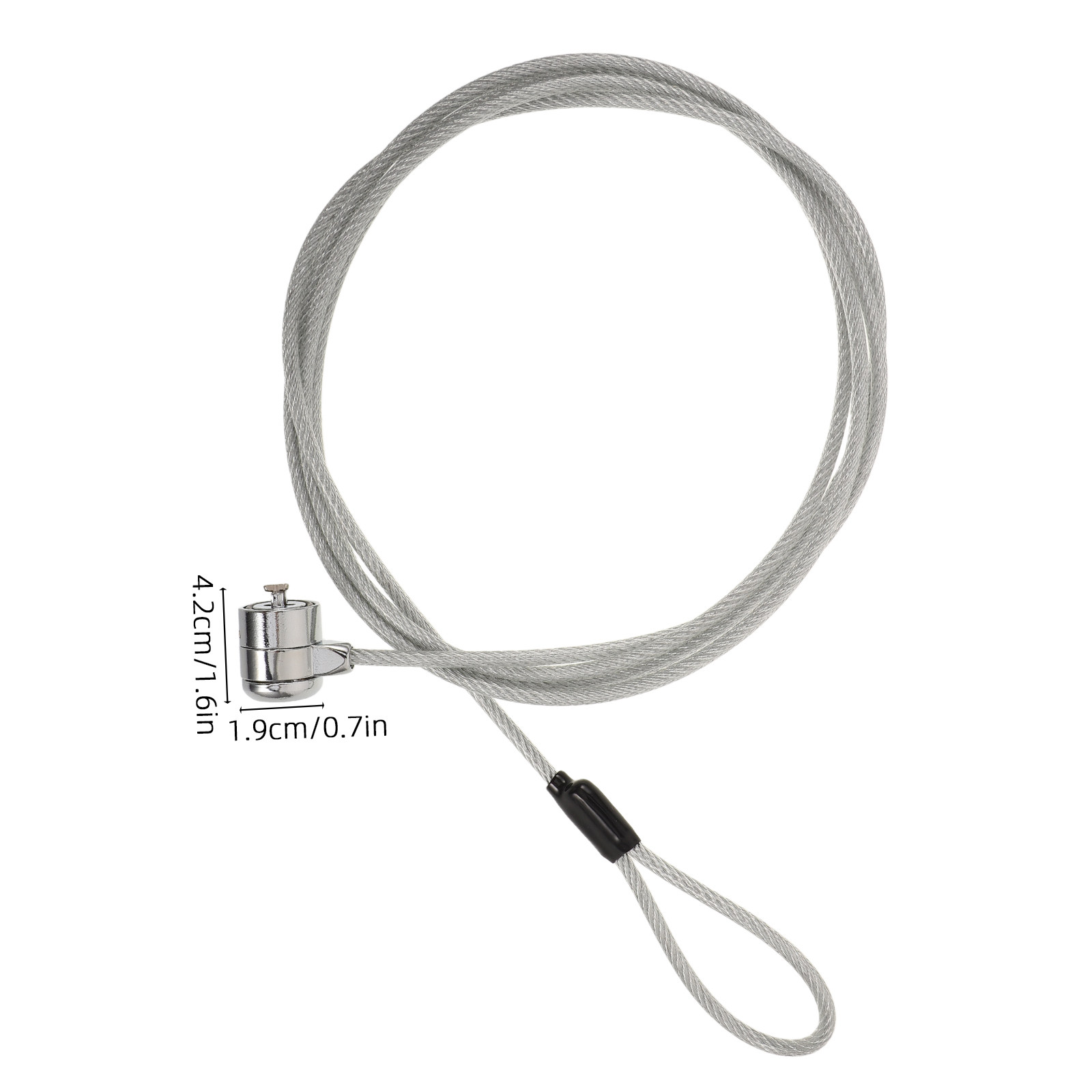 1セットのノートパソコン用ロックケーブル。亜鉛合金製で、盗難 - Laptop Lock Cable のレビューと価格