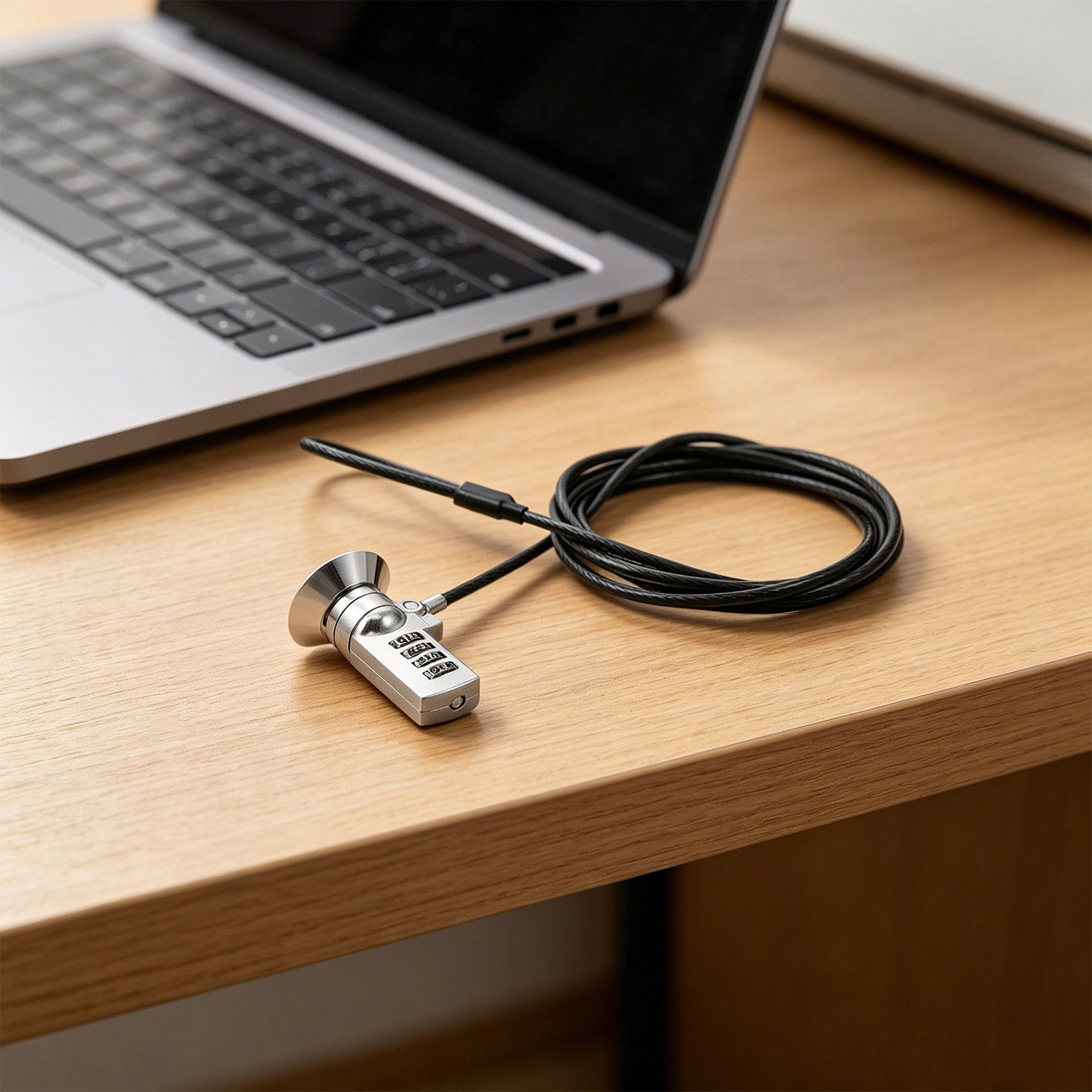 1セットのコンビネーション式ノートパソコン用ロック。4桁の数 - Laptop Lock Cable のレビューと価格
