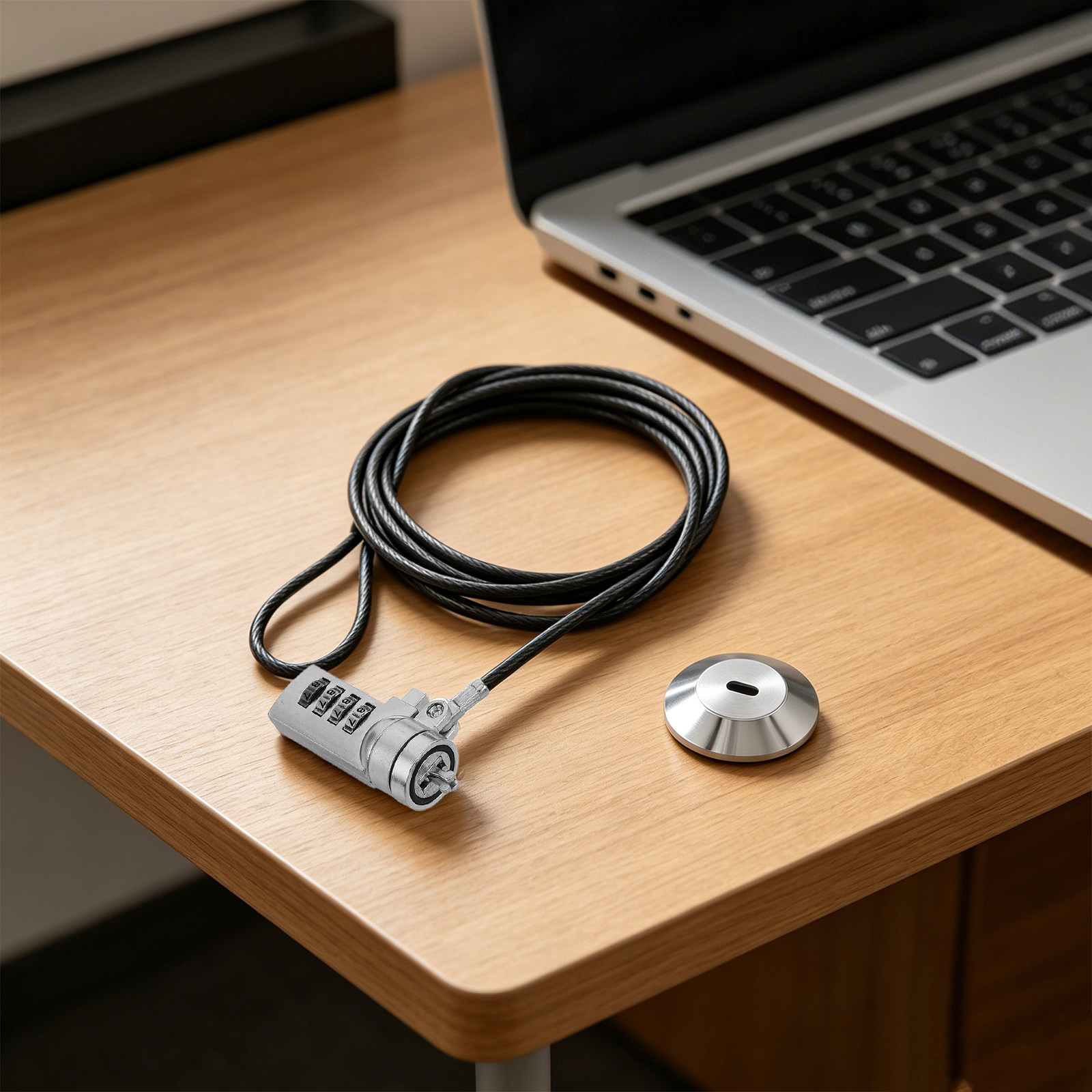 1セットのコンビネーション式ノートパソコン用ロック。4桁の数 - Laptop Lock Cable のレビューと価格