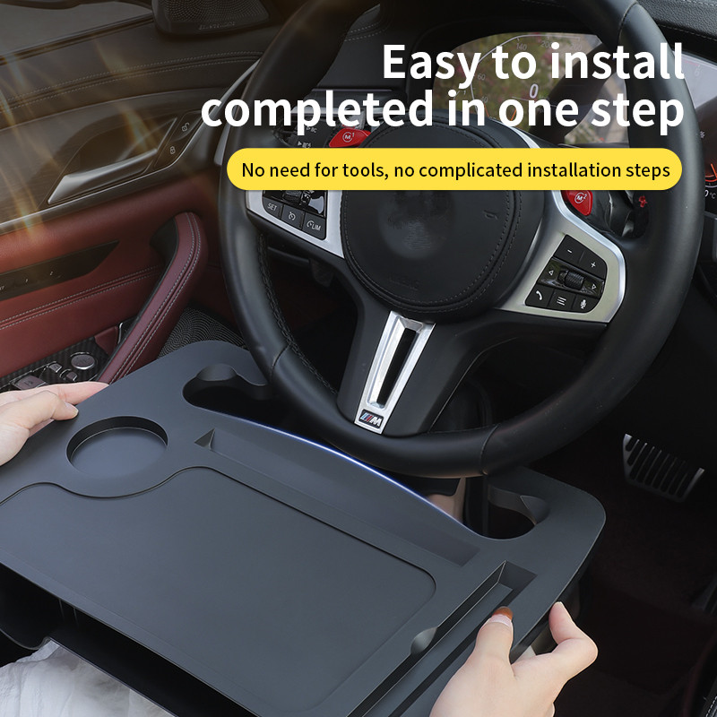 2-IN-1 車用ステアリングホイールテーブルトレイ、多目的 - Laptop Accessories Table のレビューと価格
