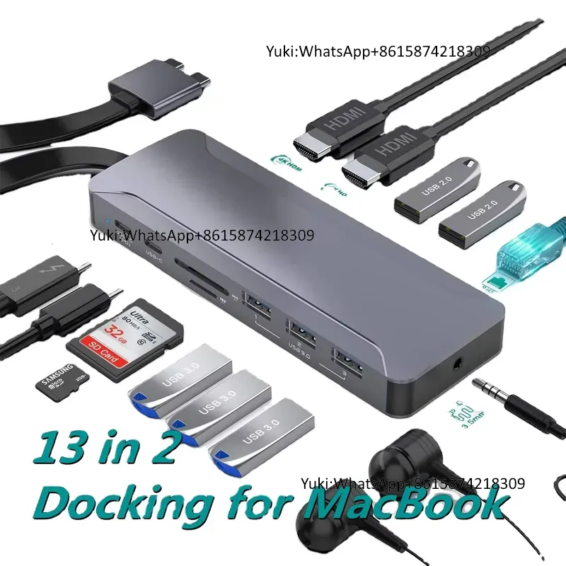 ホットセール中 デュアルディスプレイ対応 Type-C to - Usb C Docking Hub のレビューと価格