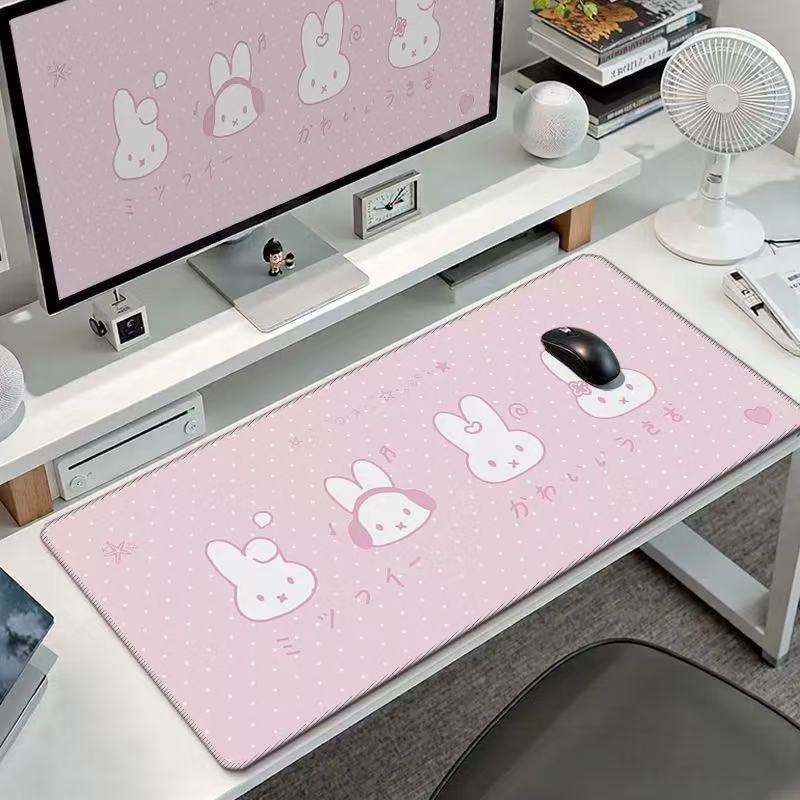 かわいいミッフィーうさぎの大型マウスパッド、カワイイバニーヘ - Laptop Accessories Headphones のレビューと価格