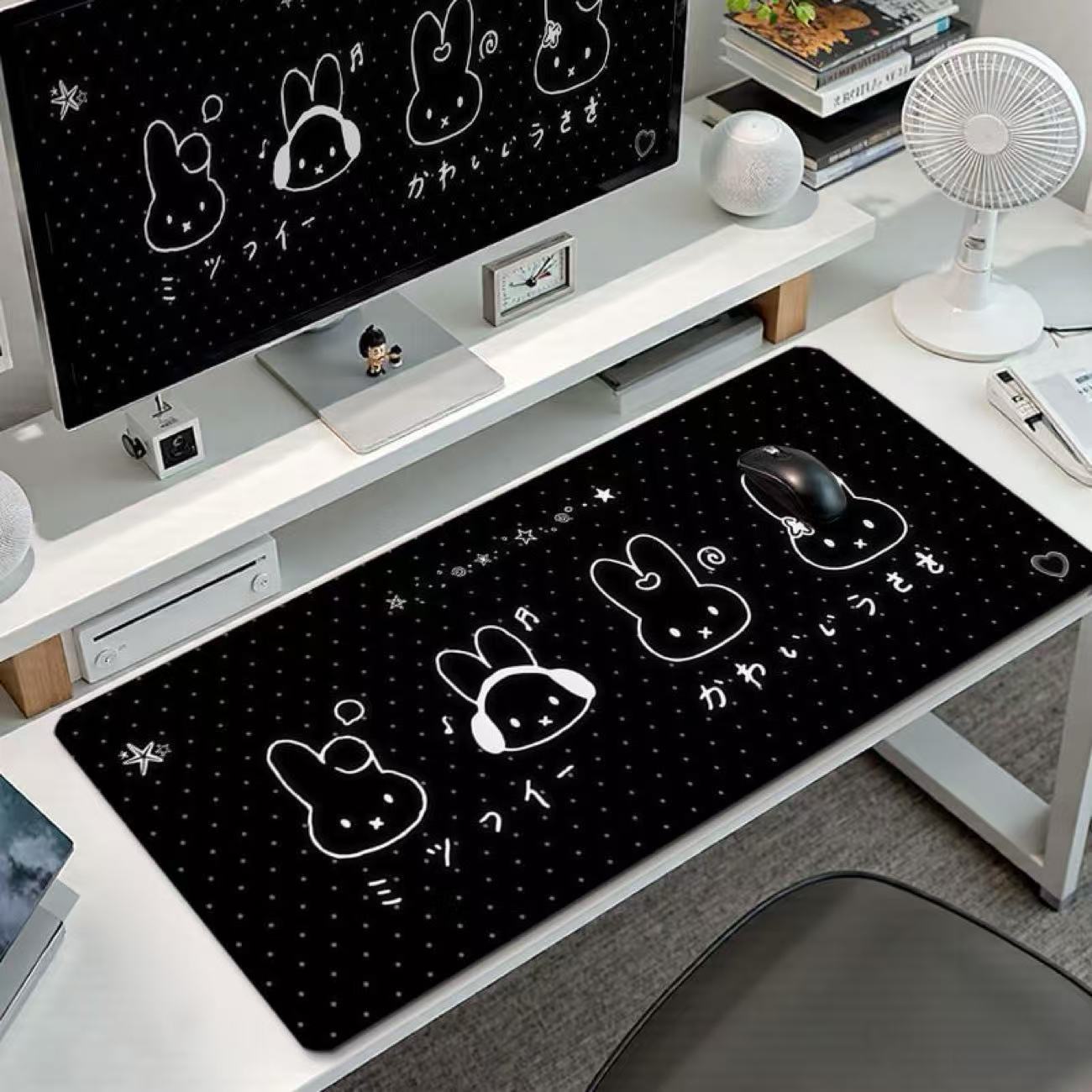 かわいいミッフィーうさぎの大型マウスパッド、カワイイバニーヘ - Laptop Accessories Headphones のレビューと価格