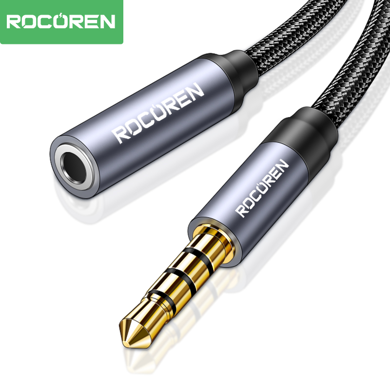 Rocoren AUXケーブル 3.5mmジャック オス-メ - Laptop Accessories Headphones のレビューと価格