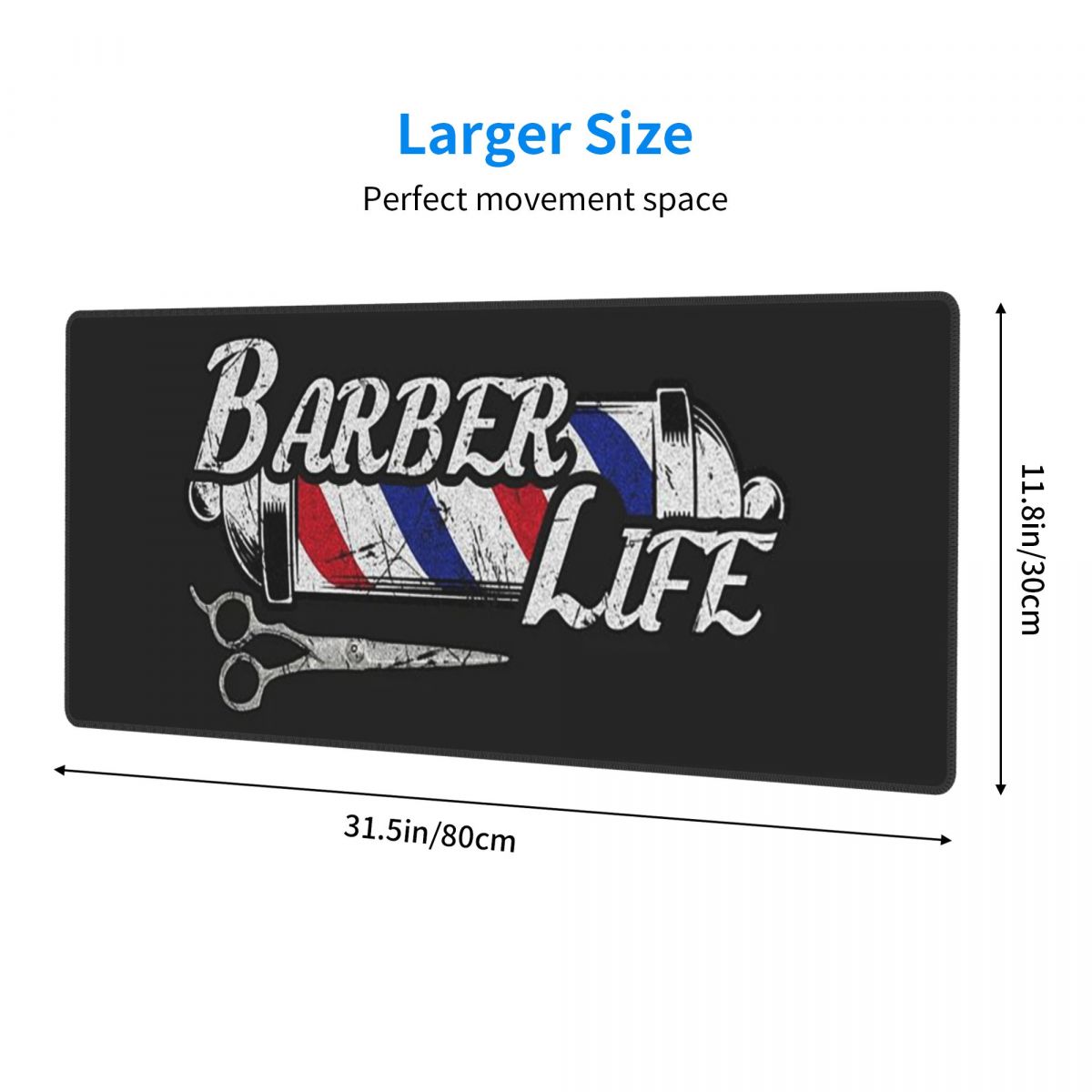 大型マウスパッド バーバーショップサイン 入口 ゲーマー用P - Laptop Accessories Shop のレビューと価格