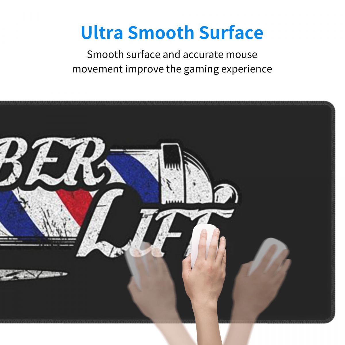 大型マウスパッド バーバーショップサイン 入口 ゲーマー用P - Laptop Accessories Shop のレビューと価格