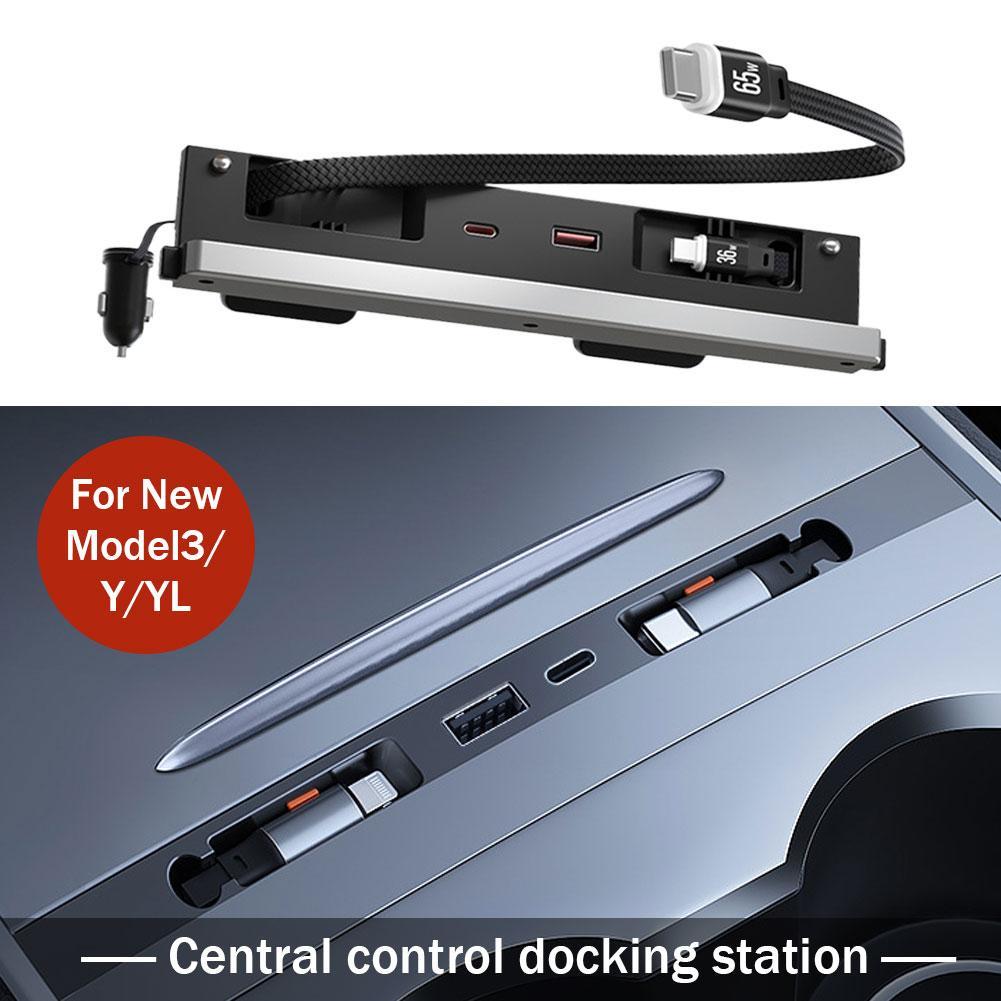 テスラ モデル3/Y/YL用 車載センターコンソール ドッキ - Usb C Docking Hub のレビューと価格