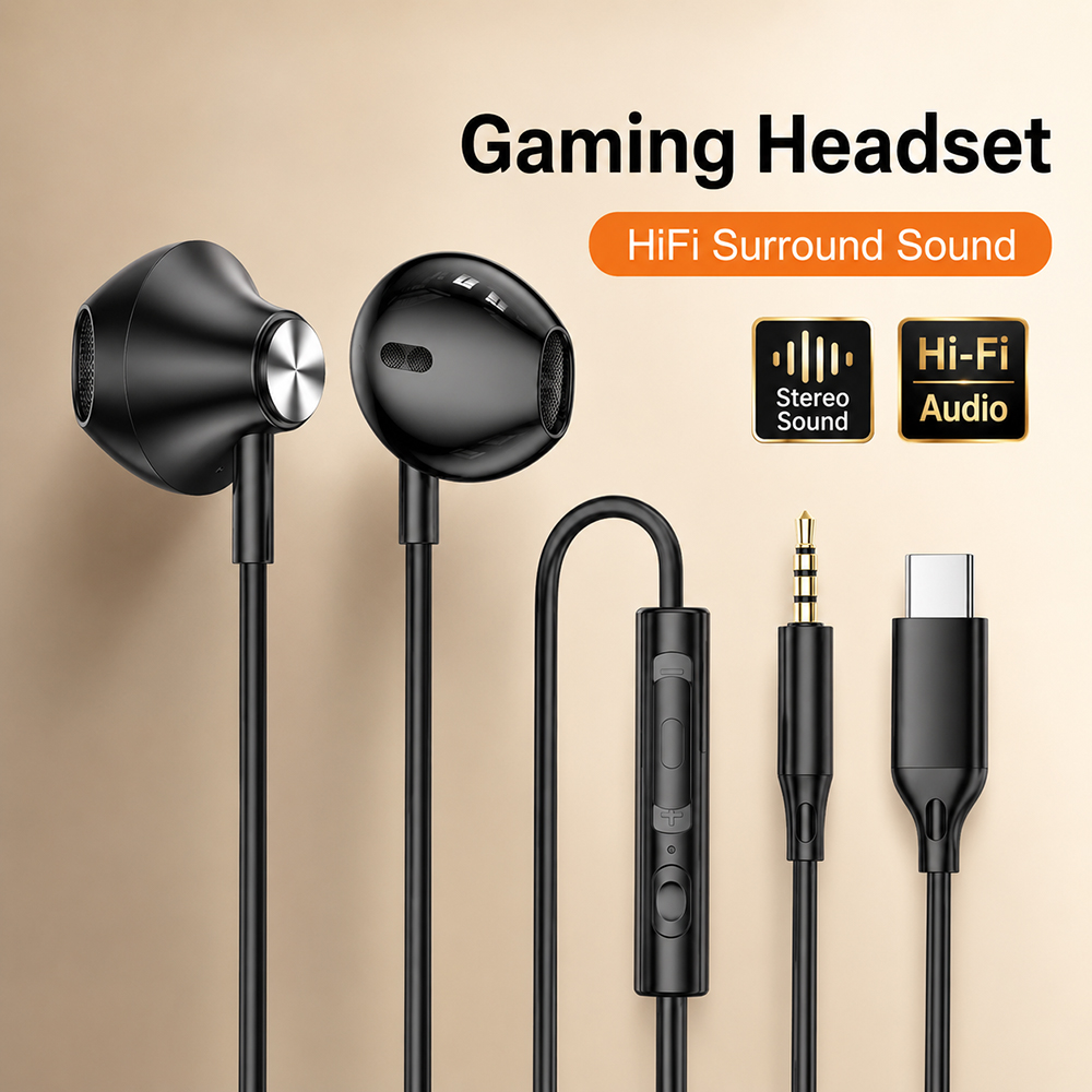 HiFi サラウンドヘッドフォン低音ステレオサウンド iPh - Laptop Accessories Headphones のレビューと価格