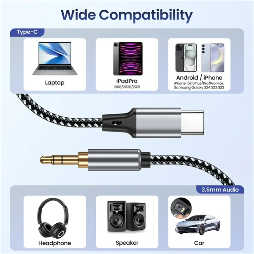 1.5m Type-C - 3.5mmジャックオーディオAU - Laptop Accessories Headphones のレビューと価格