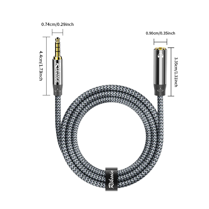 Riksoin 3.5mm ヘッドフォン延長ケーブル、オス- - Laptop Accessories Headphones のレビューと価格
