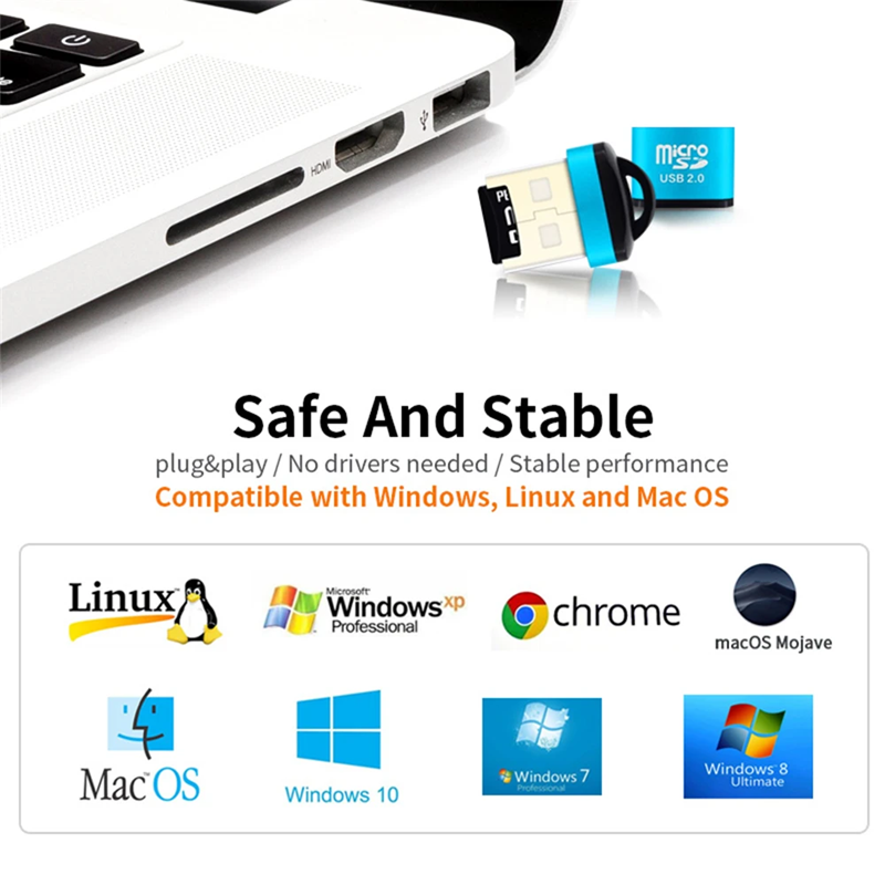 ミニ USB マイクロ SD/TF メモリカードリーダー U - Laptop Accessories Nearby のレビューと価格