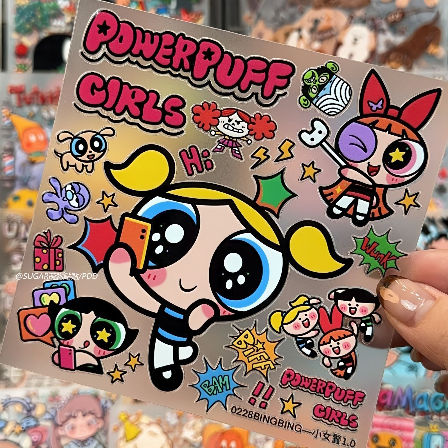 かわいいパワーパフガールキャラクターステッカーシート ヴィン - Laptop Accessories And Parts のレビューと価格