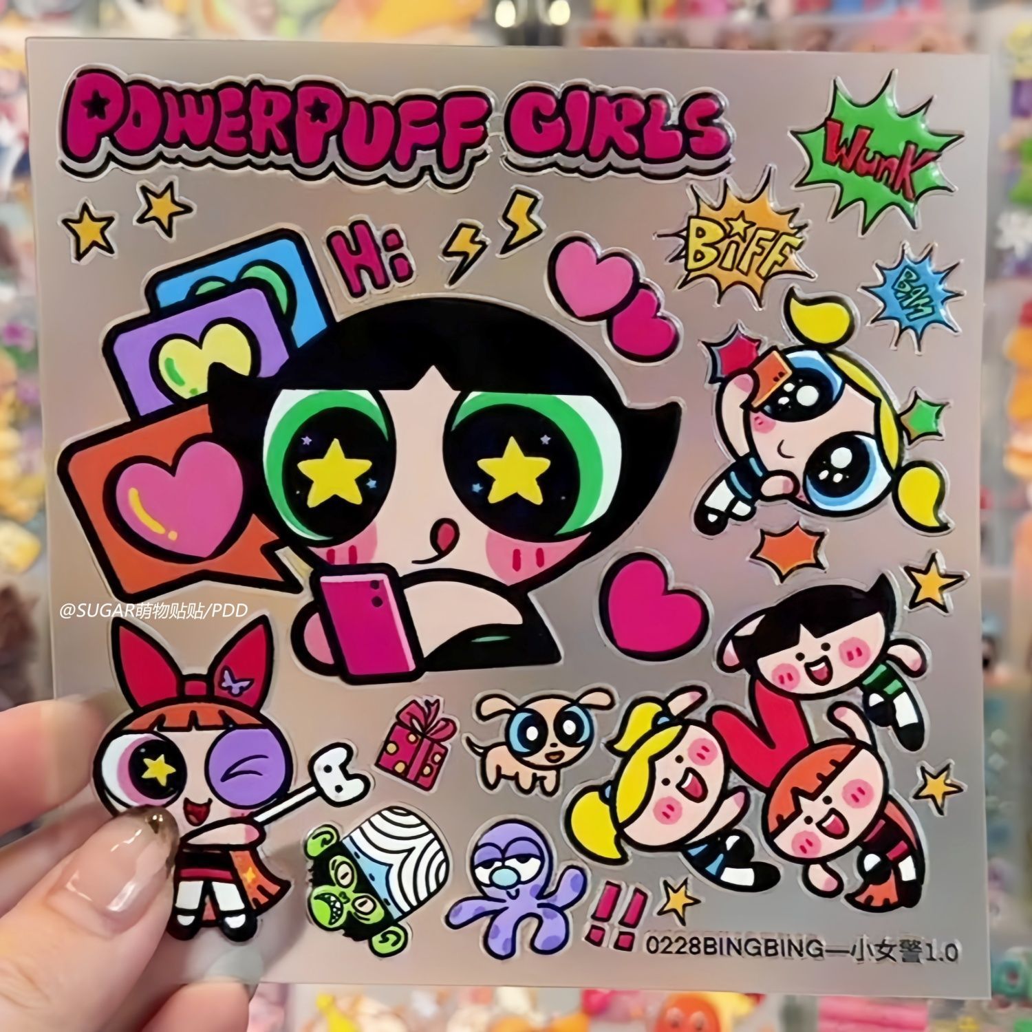 かわいいパワーパフガールキャラクターステッカーシート ヴィン - Laptop Accessories And Parts のレビューと価格