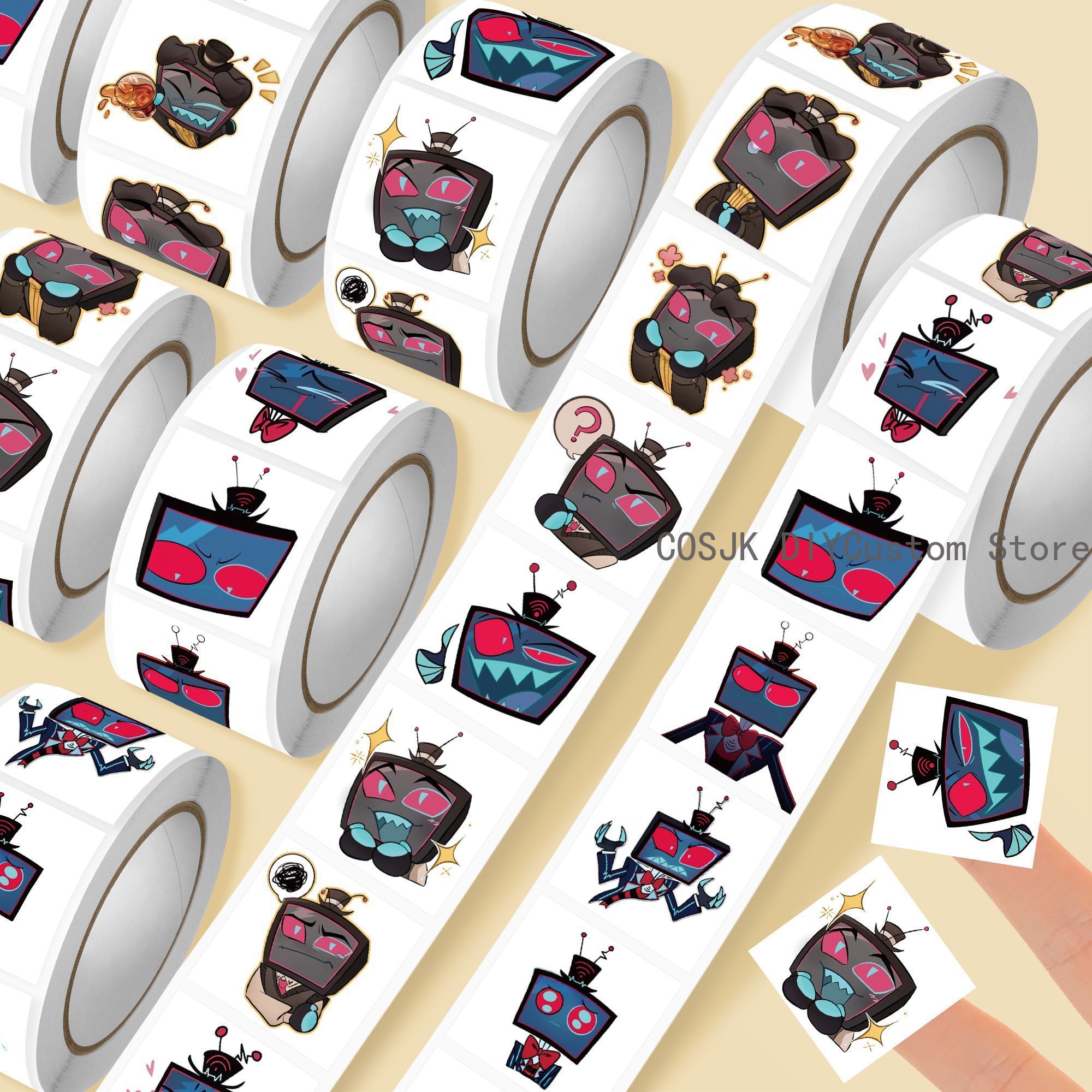 500 ピース/ロールアニメ Vox Q バージョンステッカ - Laptop Accessories For Students のレビューと価格