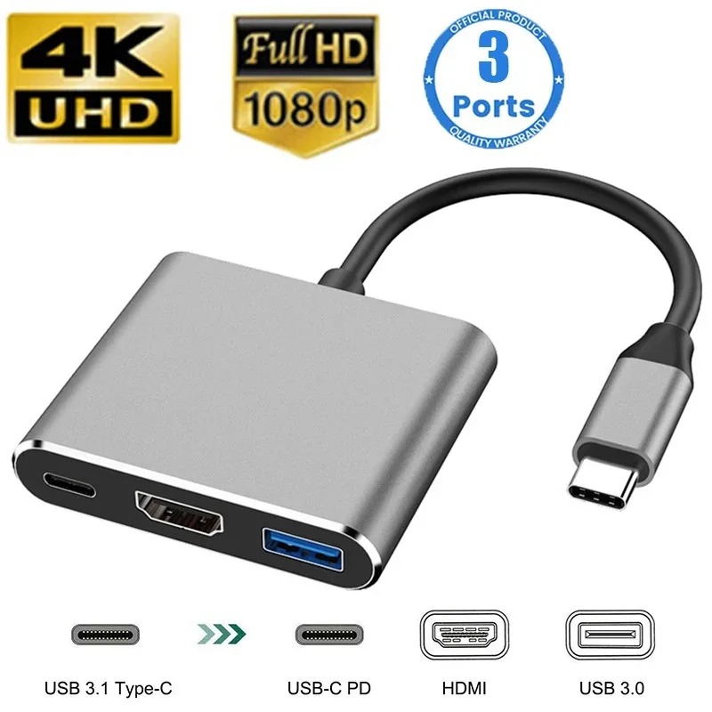 USB C ハブ 3in1 タイプ C 3.0 to HDM - Usb C Docking Hub のレビューと価格