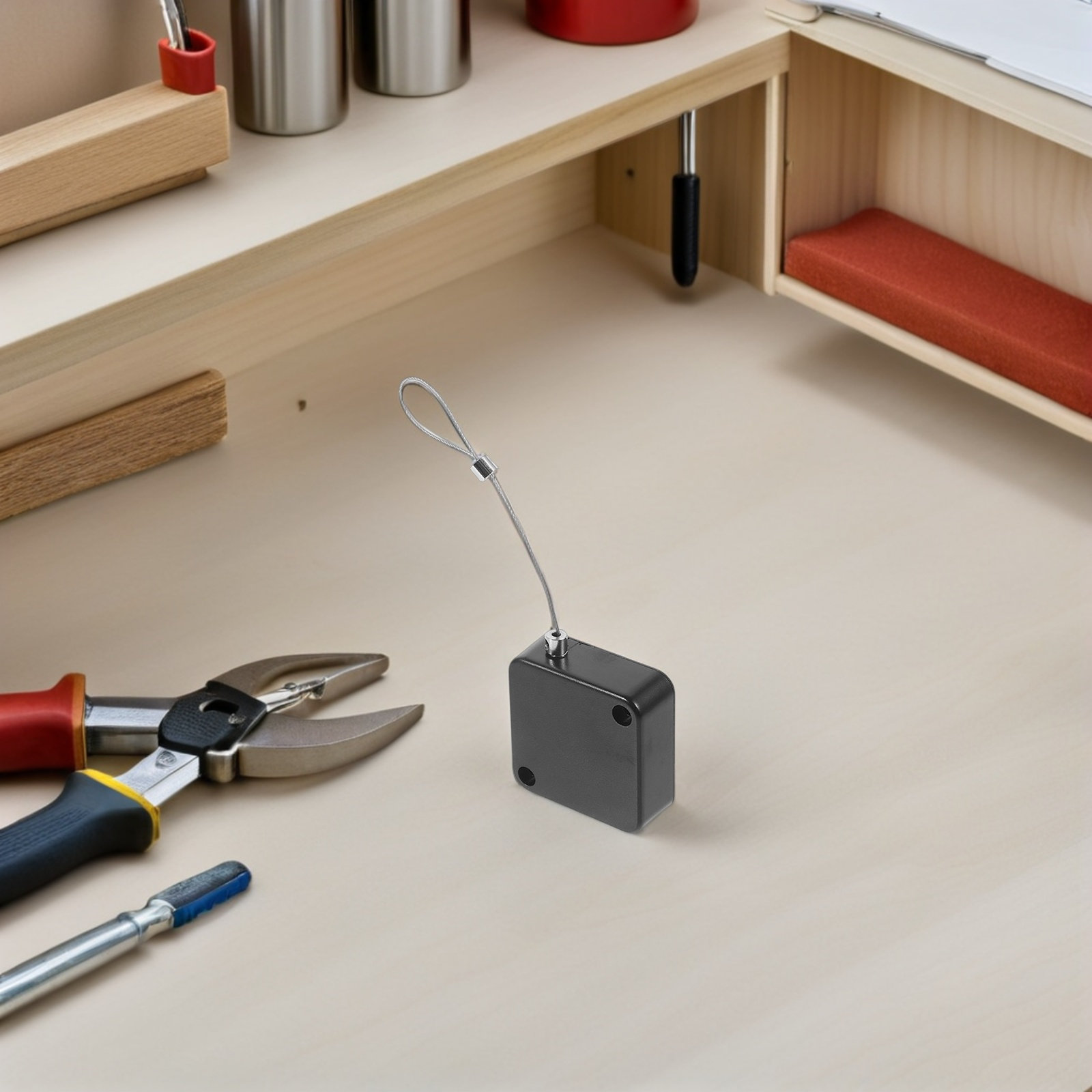 3個入り、引き込み式ケーブル、盗難防止ロックボックス。スタイ - Laptop Lock Cable のレビューと価格