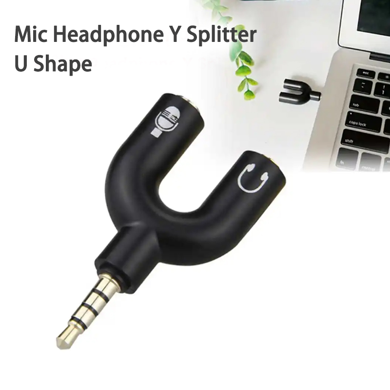 3.5mm ヘッドフォン スプリッター マイク アダプター  - Laptop Accessories Headphones のレビューと価格