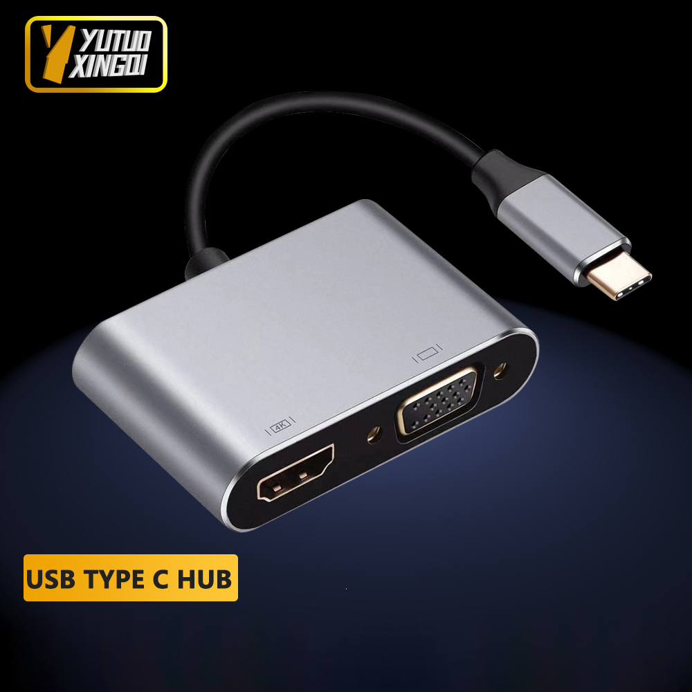 4K USB Type-C - VGA 1080P USB- - Usb C Docking Hub のレビューと価格