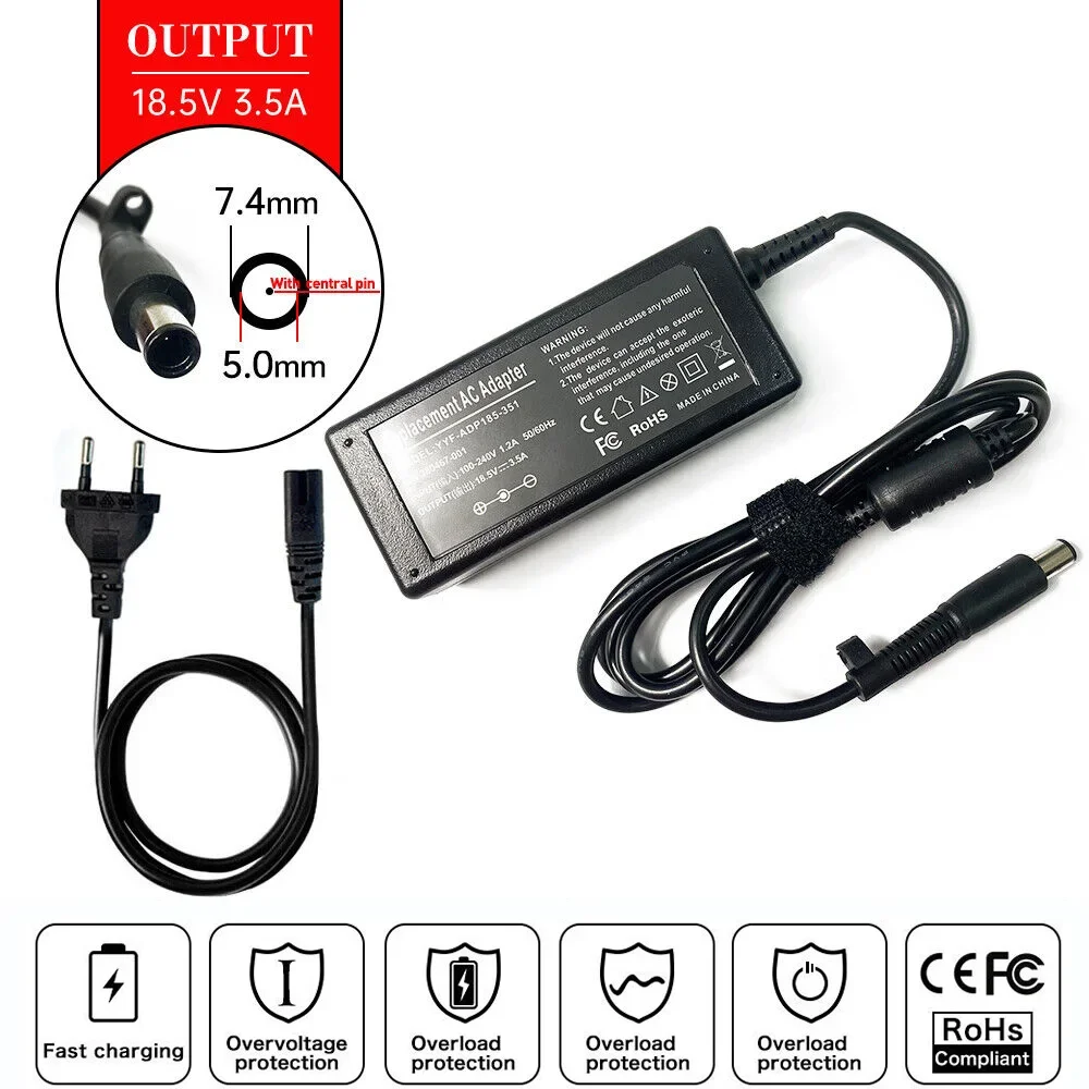 ACアダプター充電器,18.5v, 3.5a,hp用,com - Laptop Accessories Shop のレビューと価格