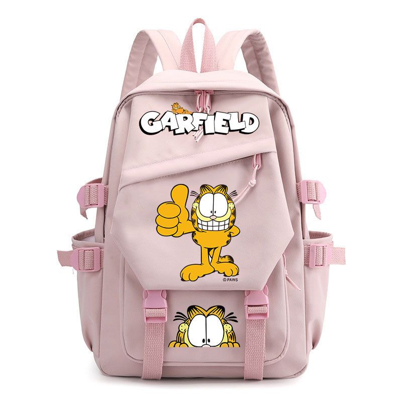 ガーフィールドの漫画風のかわいい学生用軽量スクールバッグ、カ - Laptop Accessories For Students のレビューと価格