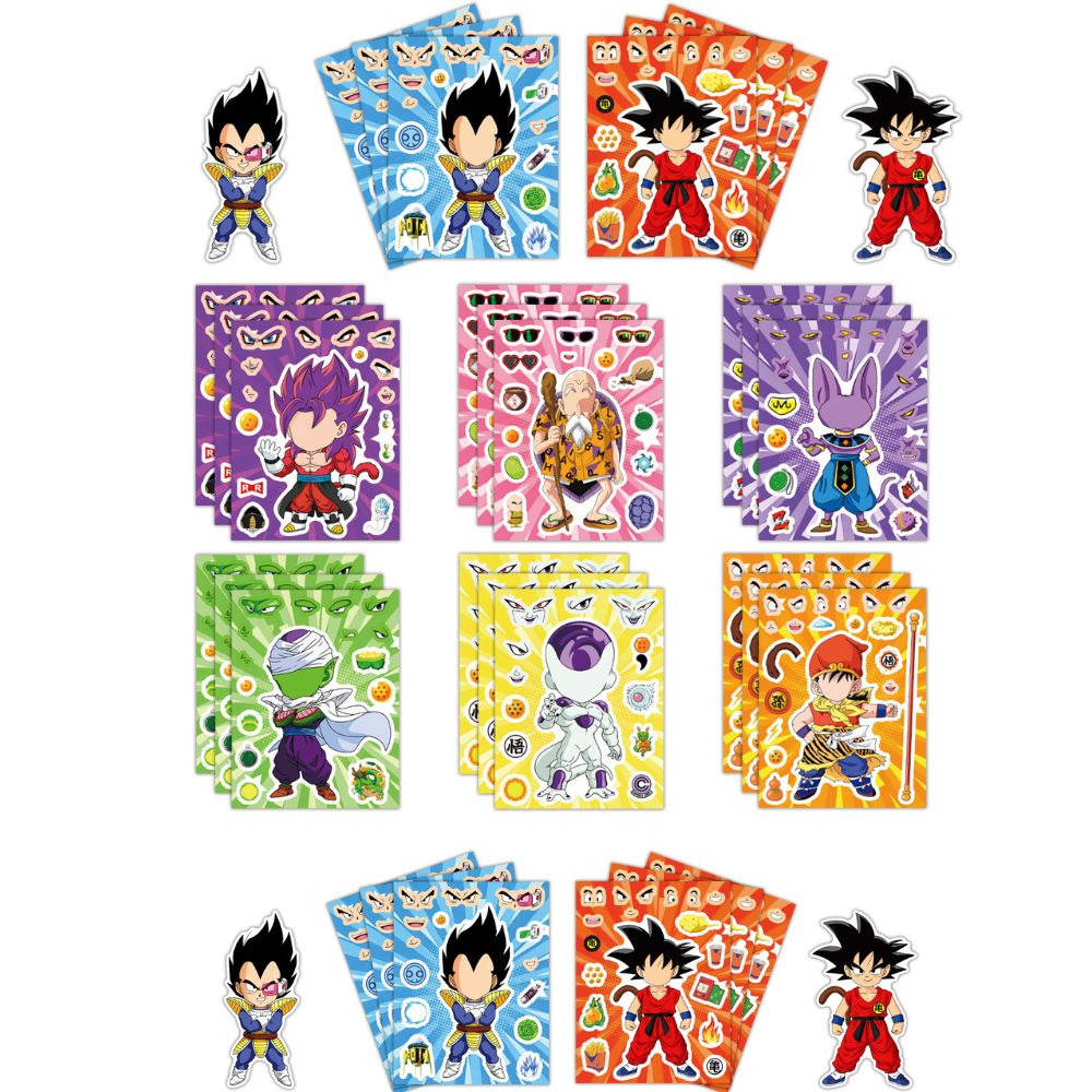 8/32枚入りアニメドラゴンボールステッカー漫画パズルメイク - Laptop Accessories And Parts のレビューと価格