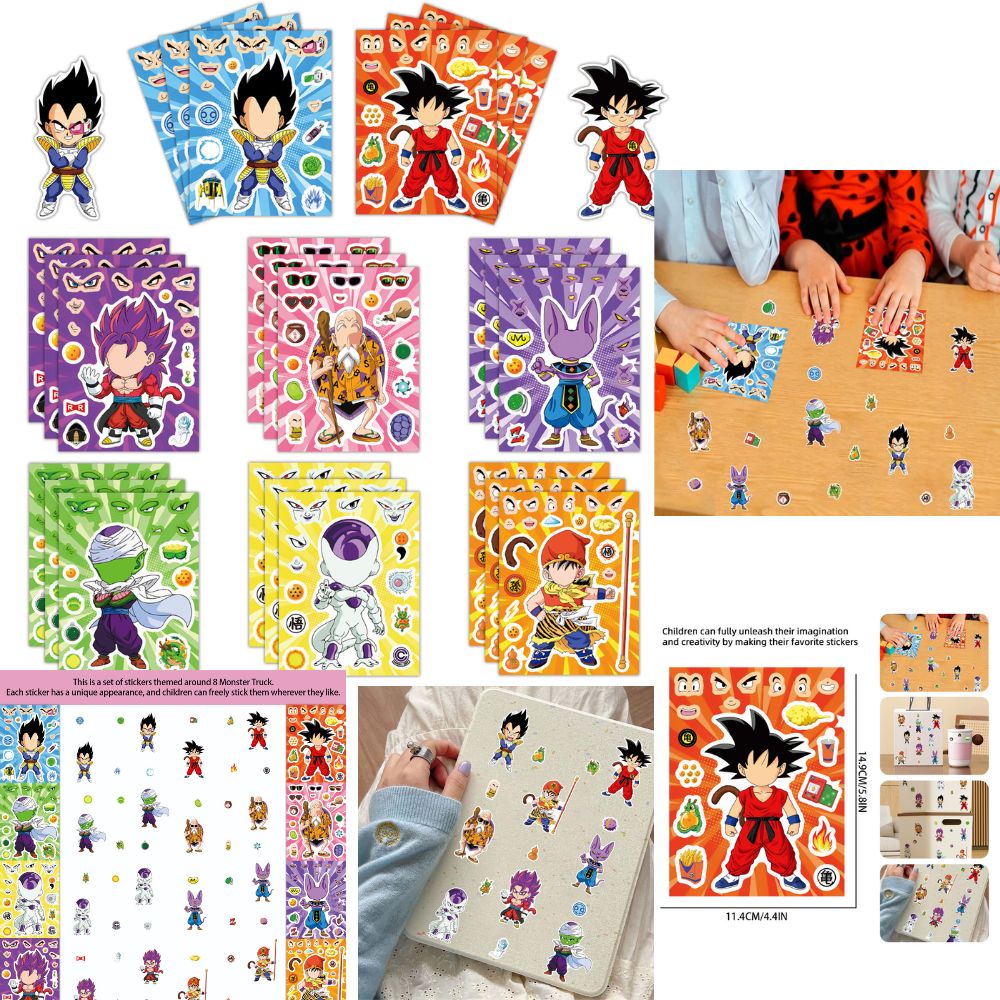 8/32枚入りアニメドラゴンボールステッカー漫画パズルメイク - Laptop Accessories And Parts のレビューと価格