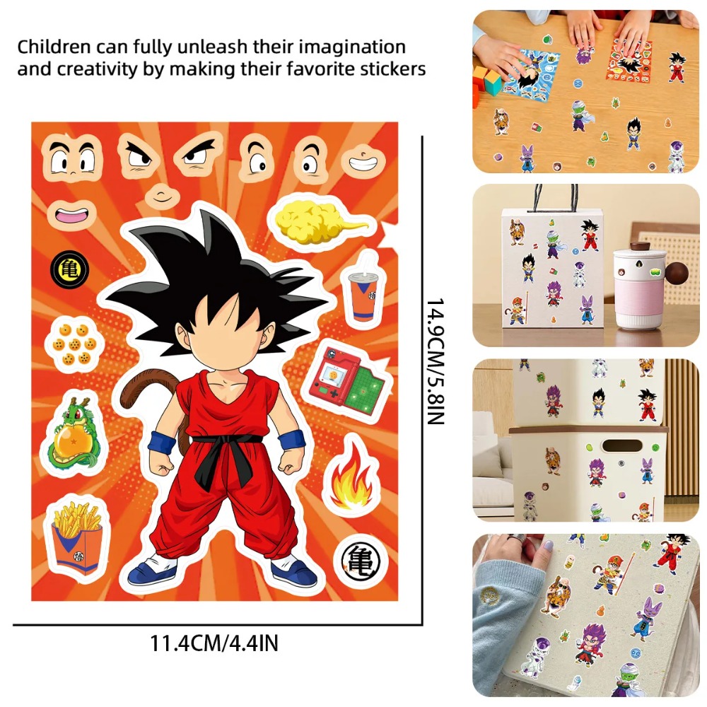 8/32枚入りアニメドラゴンボールステッカー漫画パズルメイク - Laptop Accessories And Parts のレビューと価格