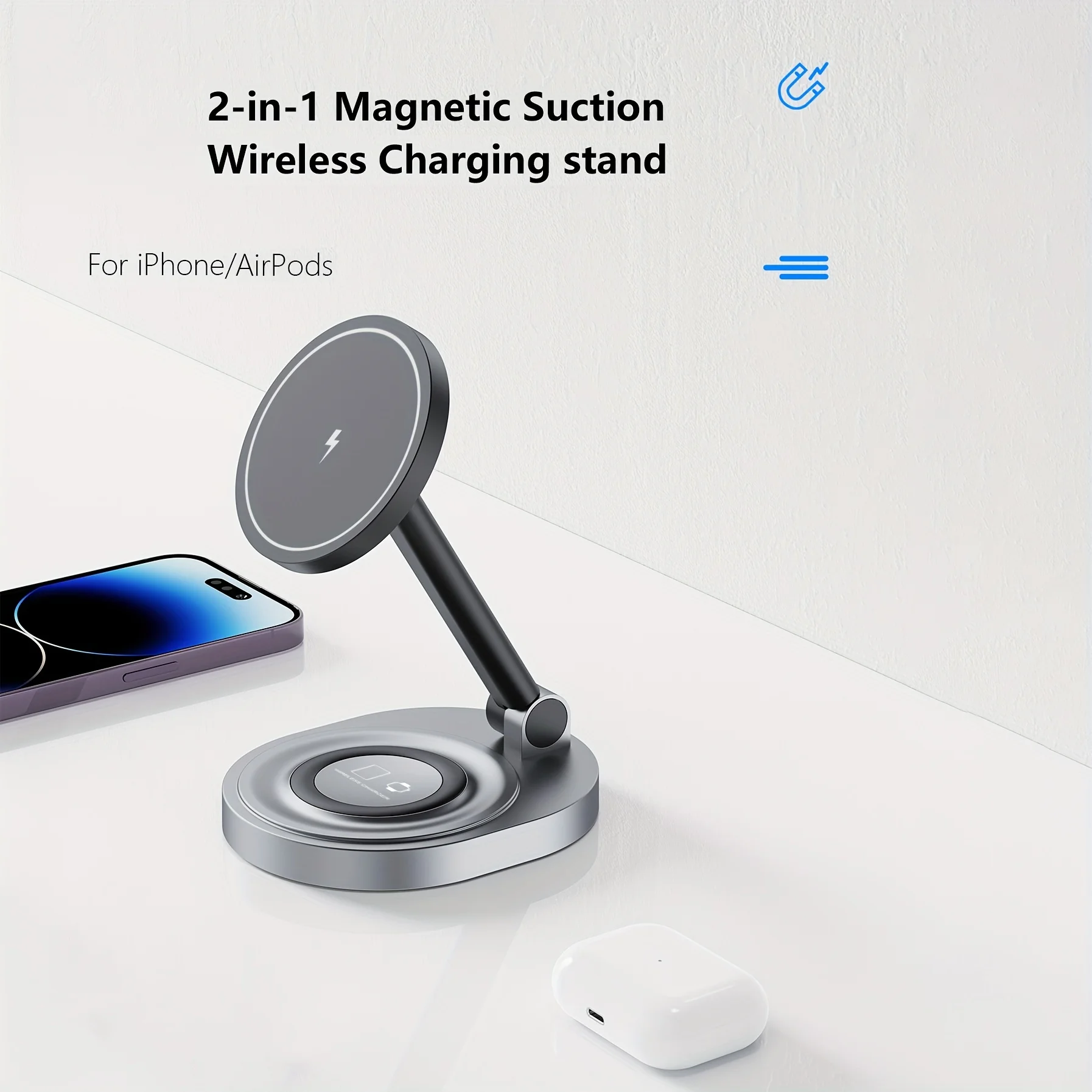 2 で 1 磁気ワイヤレス充電器スタンドパッド iPhone - Usb C Docking Hub のレビューと価格