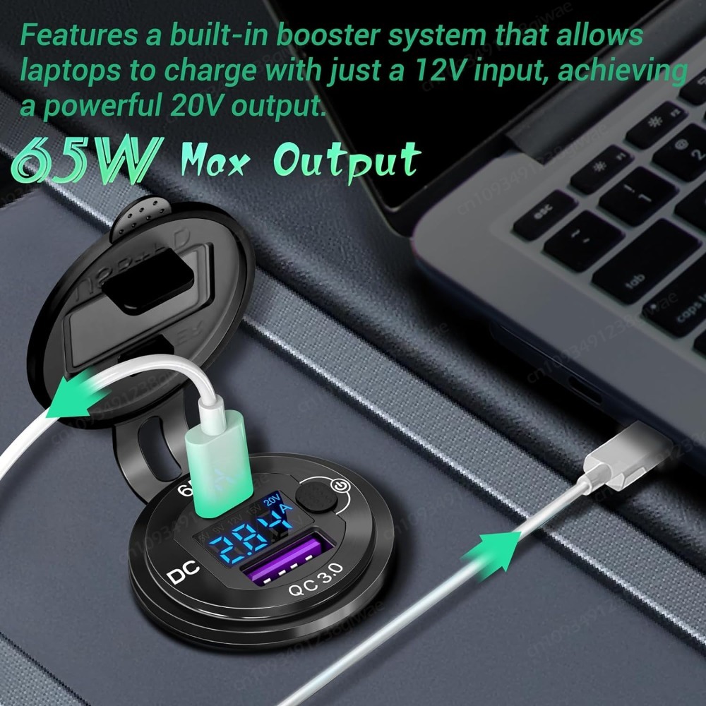 12V USBコンセント アルミ製 ノートパソコン 車載充電 - Laptop Lock Cable のレビューと価格