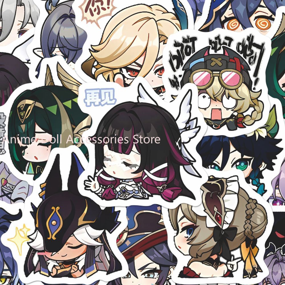 64 個原神インパクトムーンメイデンアニメステッカー漫画落書 - Laptop Accessories And Parts のレビューと価格