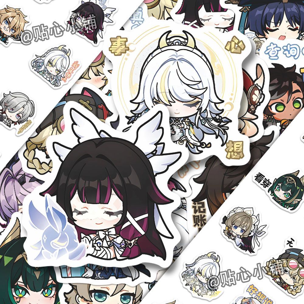 64 個原神インパクトムーンメイデンアニメステッカー漫画落書 - Laptop Accessories And Parts のレビューと価格