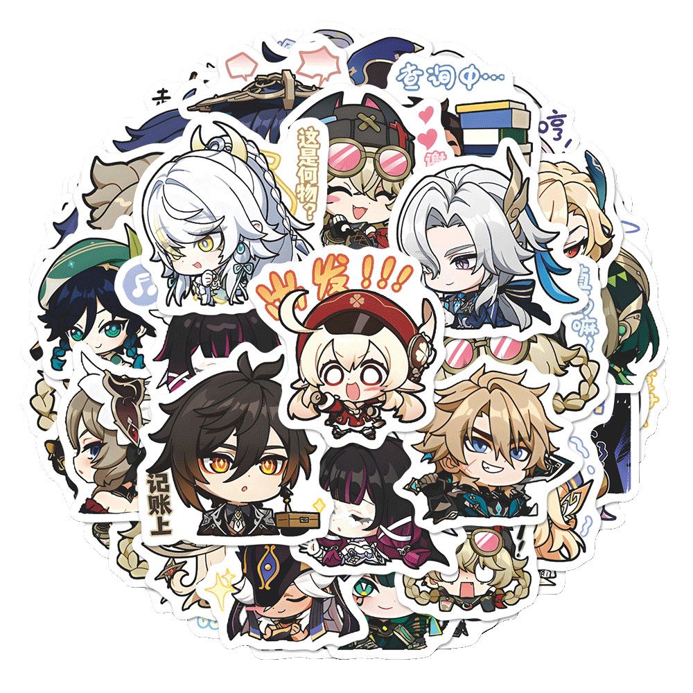64 個原神インパクトムーンメイデンアニメステッカー漫画落書 - Laptop Accessories And Parts のレビューと価格