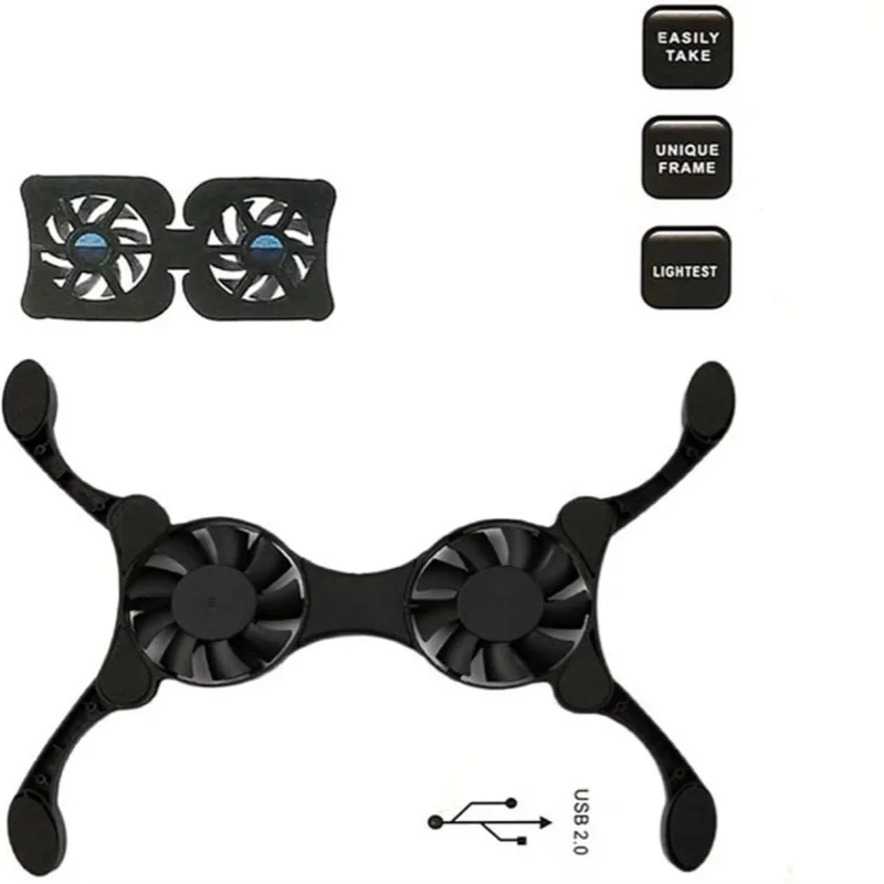 クーラースタンド ノートパソコンクーラー 低騒音冷却 ポータ - Laptop Accessories Cooling Pad のレビューと価格